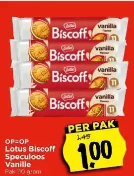 Vomar Voordeelmarkt Lotus Biscoff Speculoos Vanille aanbieding