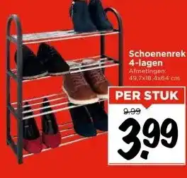Vomar Voordeelmarkt Schoenenrek 4-lagen aanbieding