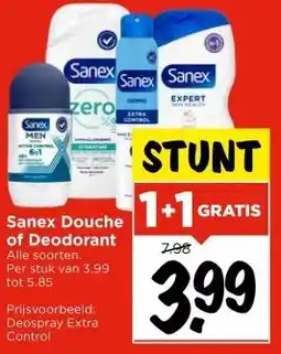 Vomar Voordeelmarkt Sanex Douche of Deodorant aanbieding
