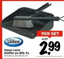 Vomar Voordeelmarkt Aqua Laser Stoffer en Blik XL aanbieding
