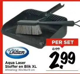 Vomar Voordeelmarkt Aqua Laser Stoffer en Blik XL aanbieding