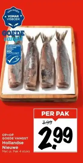 Vomar Voordeelmarkt GOEDE VANGST Hollandse Nieuwe aanbieding