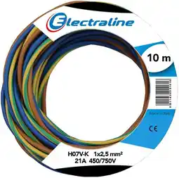 Amazon Electraline N07V-K, 1x2.5 mm, 10 m aanbieding