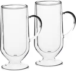 Amazon La Cafetière Set van 2 Dubbelwandige Grote Ierse Koffieglazen aanbieding