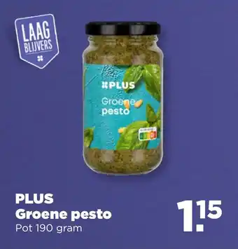 PLUS PLUS Groene pesto aanbieding