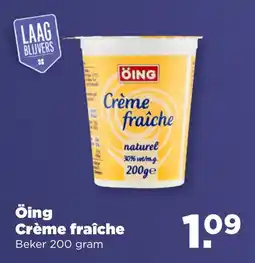 PLUS Öing Crème fraîche aanbieding