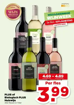 PLUS PLUS of Biologisch PLUS Huiswijn aanbieding