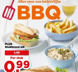 PLUS PLUS Stokbrood wit aanbieding