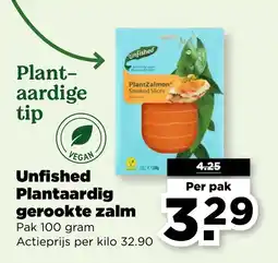 PLUS Unfished Plantaardig gerookte zalm aanbieding