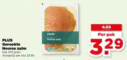 PLUS PLUS Gerookte Noorse zalm aanbieding