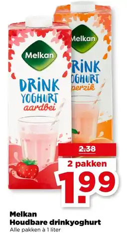 PLUS Melkan Houdbare drinkyoghurt aanbieding