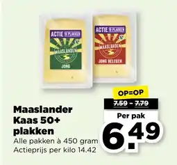 PLUS Maaslander Kaas 50+ plakken aanbieding