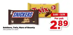 PLUS Snickers, Twix, Mars of Bounty aanbieding