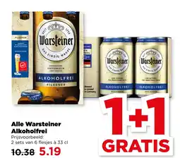 PLUS Alle Warsteiner Alkoholfrei aanbieding