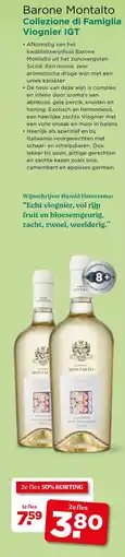 PLUS Barone Montalto Collezione di Famiglia Viognier IGT aanbieding