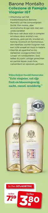 PLUS Barone Montalto Collezione di Famiglia Viognier IGT aanbieding