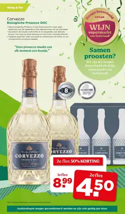 PLUS Corvezzo Biologische Prosecco DOC aanbieding