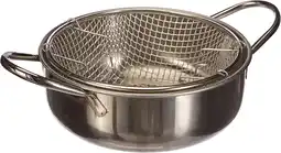 Amazon Excèlsa frituurpan, roestvrij staal, diameter 24 cm, zilver aanbieding