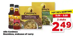 PLUS Alle Conimex Boemboe, woksaus of curry aanbieding