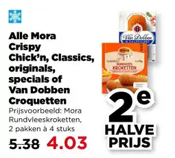 PLUS Alle Mora Crispy Chick'n, Classics, originals, specials of Van Dobben Croquetten aanbieding