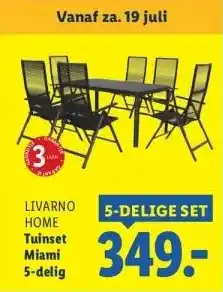 Lidl Tuinset Miami 5-delig aanbieding