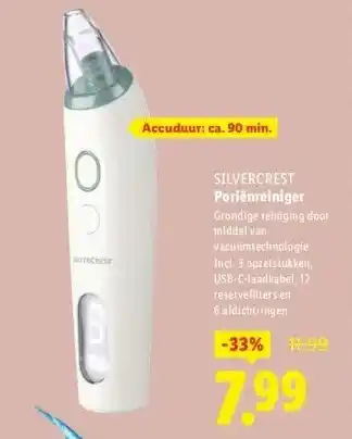 Lidl Poriënreiniger aanbieding