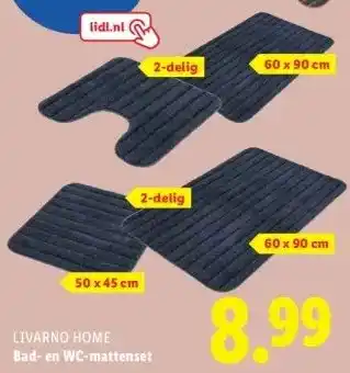 Lidl Bad- en WC-mattenset aanbieding