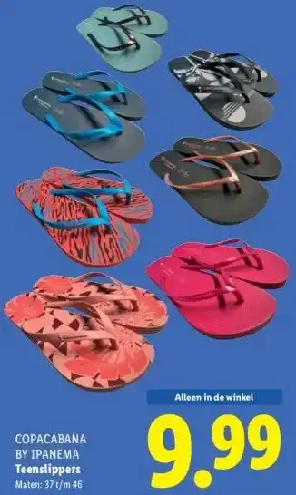 Lidl COPACABANA BY IPANEMA Teenslippers aanbieding