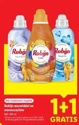 Lidl Robijn wasmiddel en wasverzachter aanbieding