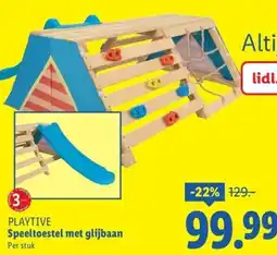 Lidl Speeltoestel met glijbaan aanbieding