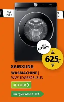 Expert Samsung SuperSpeed 6000-serie WW11DG6B25LB Zwart aanbieding