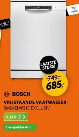 Expert Bosch SMS4ELW21E EXCLUSIV aanbieding