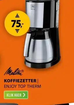 Expert Melitta Enjoy Top Therm Zwart aanbieding