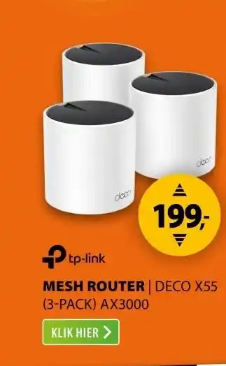 Expert TP-Link Deco X55 AX3000 Mesh WiFi 6 System (3-pack) aanbieding