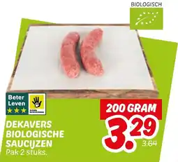 Dekamarkt Dekavers biologische saucijzen aanbieding