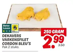 Dekamarkt Dekavers varkensfilet cordon bleu's aanbieding