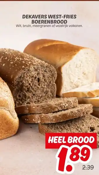 Dekamarkt Dekavers west fries boerenbrood aanbieding
