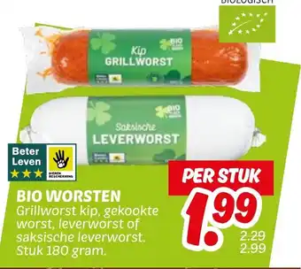 Dekamarkt Bio worsten aanbieding