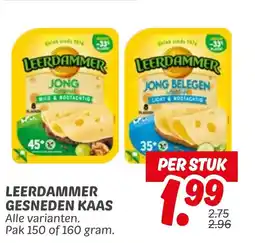 Dekamarkt Leerdammer gesneden kaas aanbieding