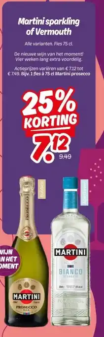 Dekamarkt Martini sparkling of Vermouth aanbieding