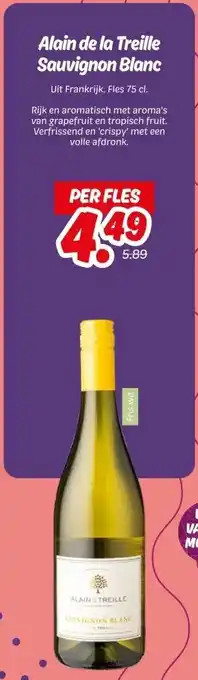 Dekamarkt Alain de la Treille Sauvignon Blanc aanbieding