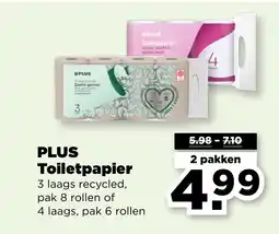 PLUS PLUS Toiletpapier aanbieding