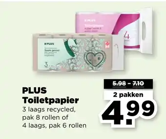 PLUS PLUS Toiletpapier aanbieding