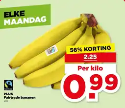 PLUS PLUS Fairtrade bananen Los aanbieding