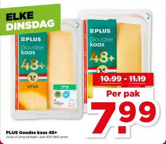 PLUS PLUS Goudse kaas 48+ aanbieding