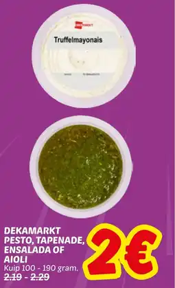 Dekamarkt Dekamarkt pesto, tapenade, ensalada of aioli aanbieding