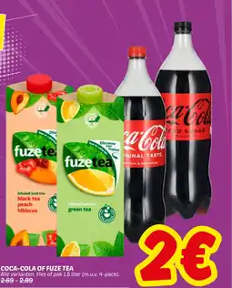 Dekamarkt Coca cola of fuze tea aanbieding