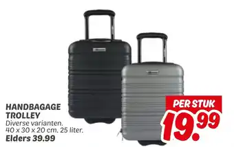 Dekamarkt Handbagage trolley aanbieding