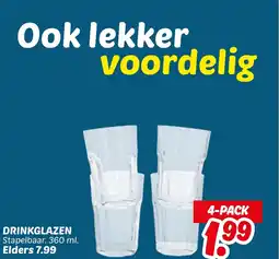 Dekamarkt Drinkglazen aanbieding