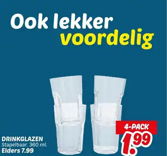 Dekamarkt Drinkglazen aanbieding